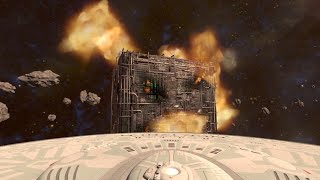 Borg Destroyed Solo Enterprise 1701 D Vs Romulans  PS4  Red Squadron  Star Trek Bridge Crew [upl. by Bryna936]