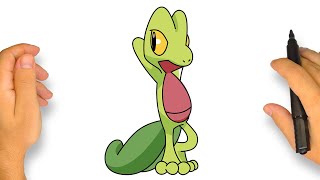 How to Draw the Pokémon Treecko  Passo a Passo Simples e Fácil [upl. by Yoong]