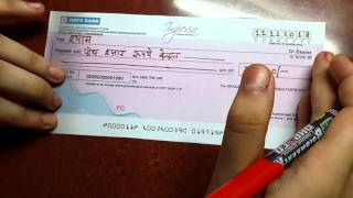 How to fill a cheque [upl. by Bashuk]