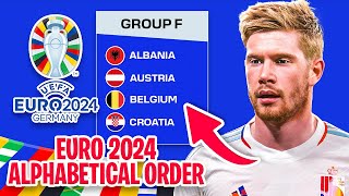 EURO 2024BUT IN ALPHABETICAL ORDER 🤣 [upl. by Kcinemod832]