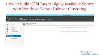 How to build iSCSI Target Highly Available Server with Windows Server Failover Clustering [upl. by Judd]