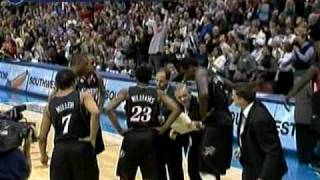 Kenyon Martin game winning dunk on Dalembert 122608 [upl. by Vic815]