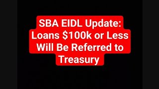 December 29 2023 EIDL update Defaulted EIDL loans less than 100k will now be referred to Treasury [upl. by Nomad358]