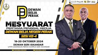 MESYUARAT PERTAMA PENGGAL PERTAMA DEWAN BELIA NEGERI PERAK SESI KEEMPAT24122023 [upl. by Lashonde]