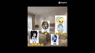 Knock knock whos there 😂 4 silly friends gacha club memetrend [upl. by Nonrev]