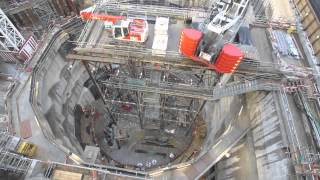 Crossrail Timelapse Construction of Moorgate access shaft [upl. by Corene111]