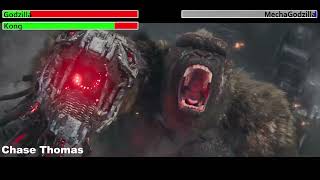 Godzilla amp Kong vs MechaGodzilla with healthbars [upl. by Oloapnaig]