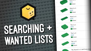 Bricklink Finding Parts and Using Wanted Lists [upl. by Inohs]