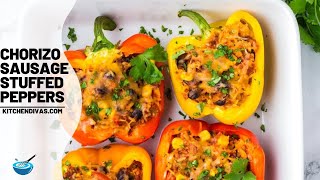 Mouthwatering Chorizo Sausage Stuffed Peppers Recipe [upl. by Arinay142]