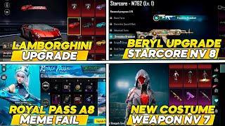 ROYAL PASS A8 LEAKS l NEXT PREMIUM CRATE l LAMBORGHINI UPGRADE PUBG MOBILE UPDATE 33 [upl. by Arnoldo]