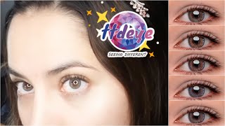 TTDEYE Spanish Contacts Review ALL COLORS ZOOMED  GIVEAWAY [upl. by Yreneh]