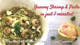 Shrimp amp Pesto Pasta Recipe Using Contadina Products [upl. by Gnuhp]