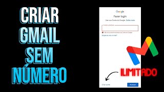 COMO CRIAR GMAIL SEM PEDIR NÚMERO DE CELULAR [upl. by Nnahgem]