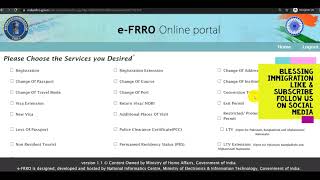 How to fill eFRRO Home  online Portal types of visa efrro frro [upl. by Montfort]