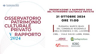 Presentazione del V Osservatorio del Patrimonio Culturale Privato [upl. by Camille]