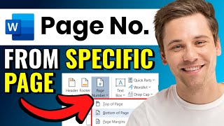 How to Add Page Numbers in Word from a Specific Page Easy Tutorial [upl. by Nanaek300]