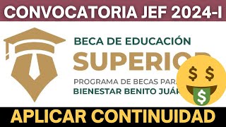 ¿Cómo Aplicar CONTINUIDAD en la Beca Jóvenes Escribiendo el Futuro 2024 [upl. by Ahslek]