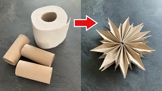 Stern  Weihnachten  Basteln  Toilettenpapier  DIY  Klorollen  Geschenkidee  Star  Christmas [upl. by Homer]