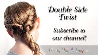 Double Side Rope Twist Braid  Medium Hairstyles Pretty Hair is Fun [upl. by Eberhart]