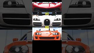 DRAG RACE 🔥 JESKO vs VEYRON vs SUPRA koenigsegg bugatti supramk4 shortsfeed [upl. by Asilef]