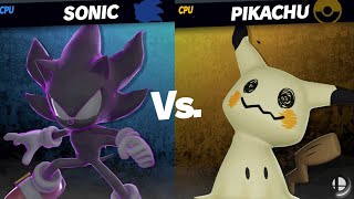 Super Smash Bros Ultimate Mods Team Hedgehog vs Team Pikachu  Bonus Round [upl. by Aenal]