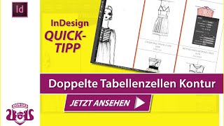 Doppelte Tabellenzellen Kontur erstellen  InDesign QUICKTIPP [upl. by Verlie350]