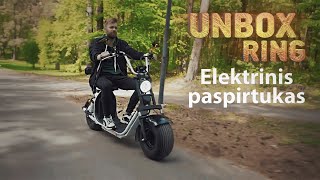 ELEKTRINIS PASPIRTUKAS MOTOCIKLAS 🛵  EkoRide  Unbox Ring apžvalga [upl. by Suiramed]