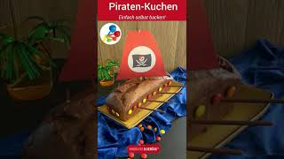 Kuchen für Kindergeburtstag  Piratenschiff  Kinderleichte Becherküche [upl. by Standing436]