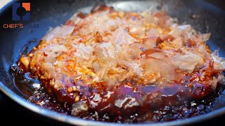 Okonomiyaki Recipe  Japanese Street Food  Savoury Pancake [upl. by Partan]