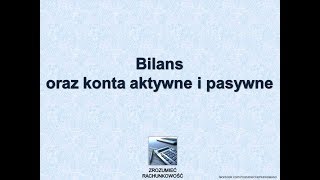 1 bilans oraz konta aktywne i pasywne [upl. by Alleuqahs]