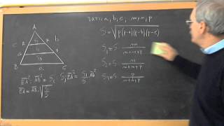 VideoLezione FRAZIONAMENTO TRIANGOLO CON DIVIDENTI PARALLELE AD UN LATO [upl. by Marteena]