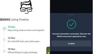 How to withdraw Geeks tokens to Onus exchange verified or not verified step by step guide [upl. by Clower]