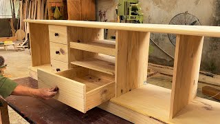 Ingenious Techniques DIY Woodworking Workers  Inspired Art Woodworking Thin 20mm Wooden Furniture [upl. by Lezah491]