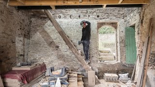 Stairs Built From Old Joists [upl. by Nary]