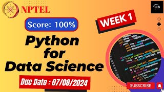 Python for Data Science Week 1 Assignment Answers  July 2024  Learn in brief [upl. by Suoirrad518]