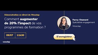 Live Demo Wooclap  Comment augmenter de 20 limpact de vos programmes de formation [upl. by Coh]