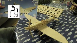 Woodcraft Construction Kit Spitfire P301 [upl. by Marba]