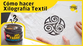 Cómo hacer xilografía textil  Tintas Essdee  totenartcom [upl. by Ashil956]