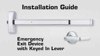 Brinks Commercial Push Bar with Storeroom Keyed In Lever Installation Video [upl. by Garek544]