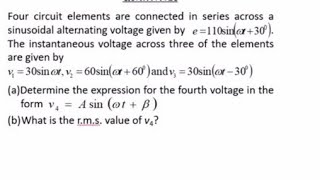 ♦️ 10  APPLIED ELECTRICITY  Determine the expression for the fourth voltageV4Phasor diagram [upl. by Ennayhc]