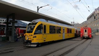 Trainspotting Schweiz RhB in Chur am 29122023 Champagner und der Ahnenzug [upl. by Lemal]