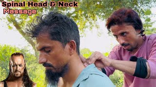 Asmr massage  spinal therapy head scalp and neck massage by new masseuse  masseuse look undertaker [upl. by Heller]