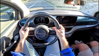 2023 Fiat 500e  118 HP  POV Test Drive  0100 Acceleration [upl. by Serilda]