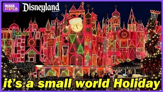 it’s a small world Holiday POV Ride at Night Plus Exterior Lighting  Disneyland Resort Holidays [upl. by Leterg]