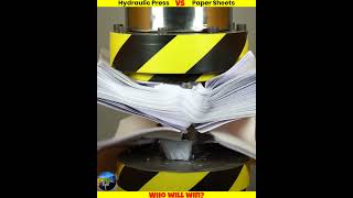 Hydraulic Press Vs Paper Sheets 📃 [upl. by Necyrb]