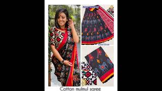 MulMul Cotton Sarees Rs 680Shipping ishanisarees mulmulcottonsarees mulmul cottonsareesarees [upl. by Aerdnod]