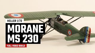 Building a vintage plastic model  Morane Saulnier MS 230 [upl. by Howlend]