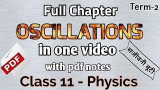 Oscillations  One Shot  Class 11 Physics  Chapter 14  pdf notes [upl. by Llerrit]