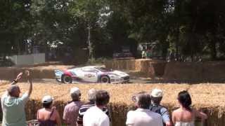 Goodwood 2013 crash Jaguar xj220 GT Martini [upl. by Hanid]