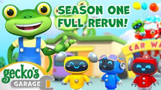 Geckos Garage Full Season 1 Rerun  Trucks For Children  Cartoons For Kids  One Hour Compilation [upl. by Castara656]